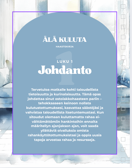 💸 RAHARAUHA – Budjetointi- ja säästöpaketti arkeen PDF-työkirja