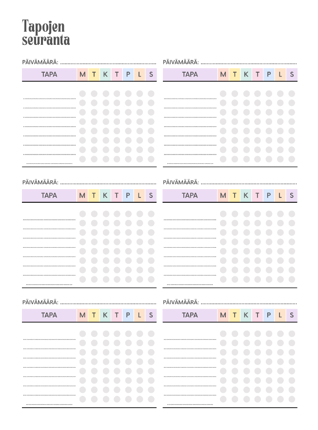 Kuntoilun seuranta - Planner & Treenipäiväkirja | Ideaklikkaamo
