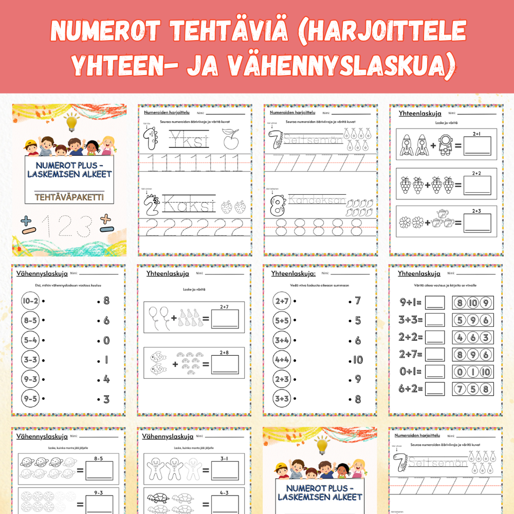 numerot tehtäviä