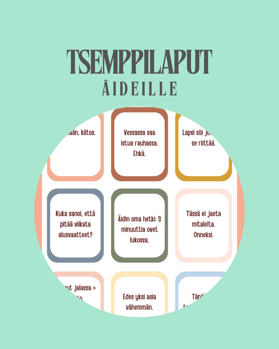 Tulostettavat voimalaput äideille