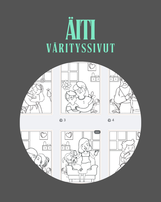 Äiti värityssivut – tulostettava paketti 60-sivua ️❤️