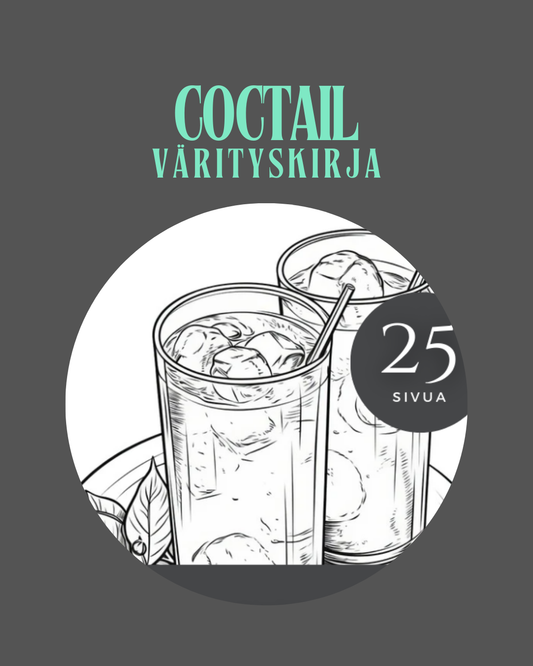 Coctail - Värityssivut aikuisille - 25 sivua
