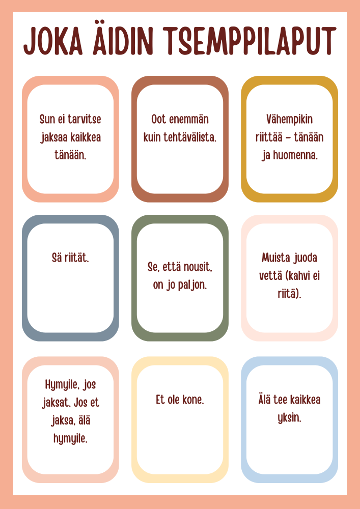 Äitien voimalaput hauska lahja