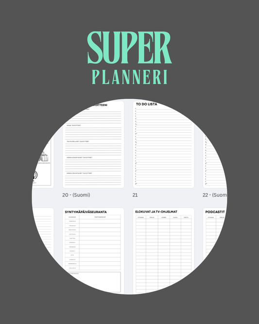 Super Planneri ilman päiväyksiä – suunnittele elämäsi omaan tahtiisi 📝✨