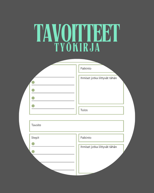 Tavoitteiden asettelu – Täytettävä työkirja unelmiesi saavuttamiseen ✨ (PDF-ladattava)