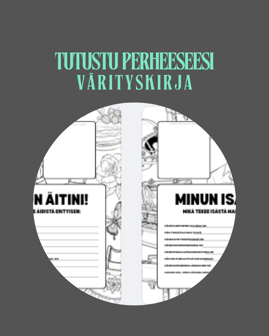 Tutustu perheeseesi – värityssivut lapsille ja perheille (PDF-ladattava) ✏️❤️